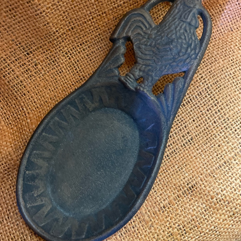 Rooster Wall/Spoon Rest, Cast Metal, Vintage, Rustic - Picture 8 of 8